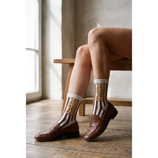 Socke Yes Girl - schoko