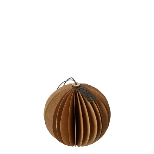 Lübech Living Paper XMAS ball / Weihnachtsbaumkugel -natur-