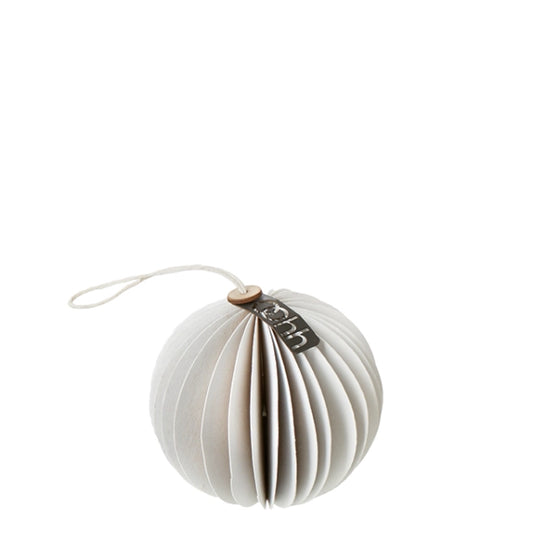 Lübech Living Paper XMAS ball / Weihnachtsbaumkugel -weiß-