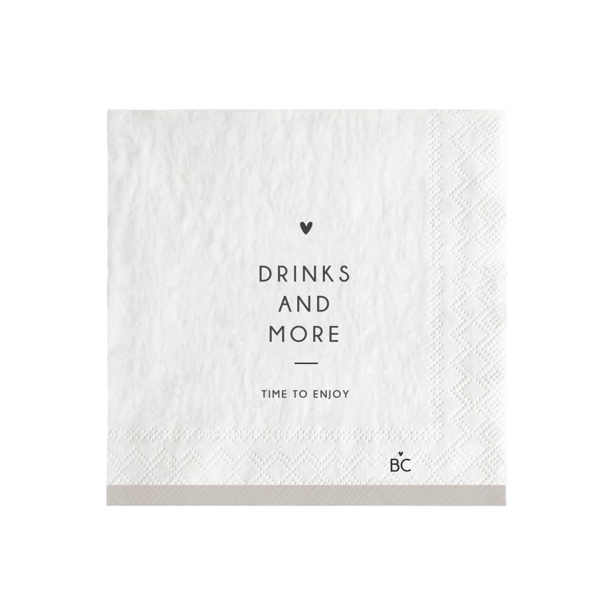 Bastion Collections Napkin white / Papierserviette -drinks and more-
