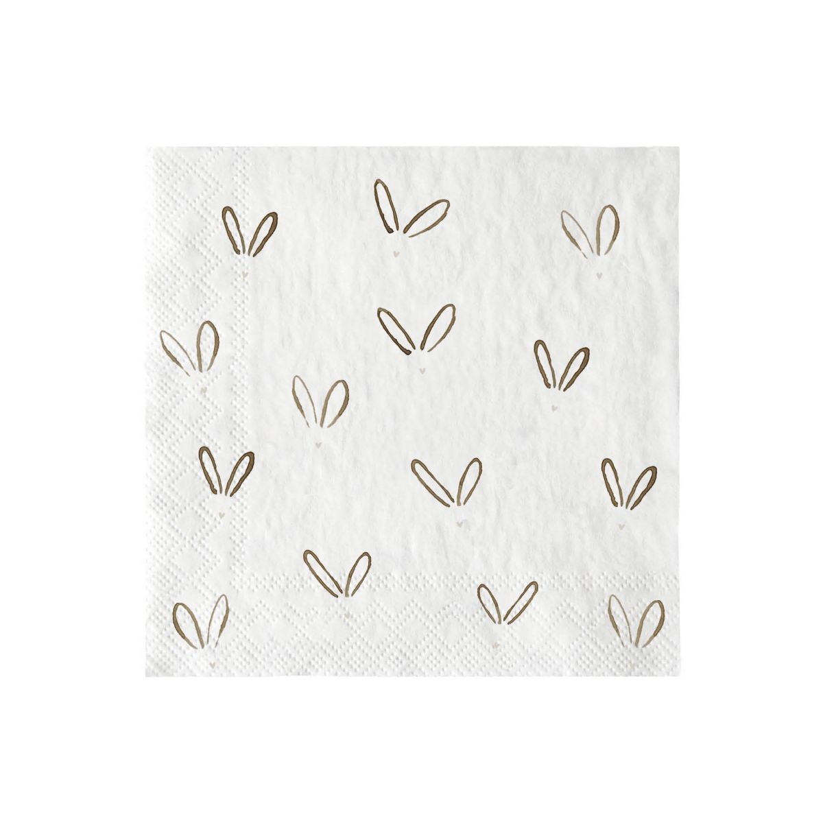 Bastion Collections Napkin white / Papierserviette -bunny-
