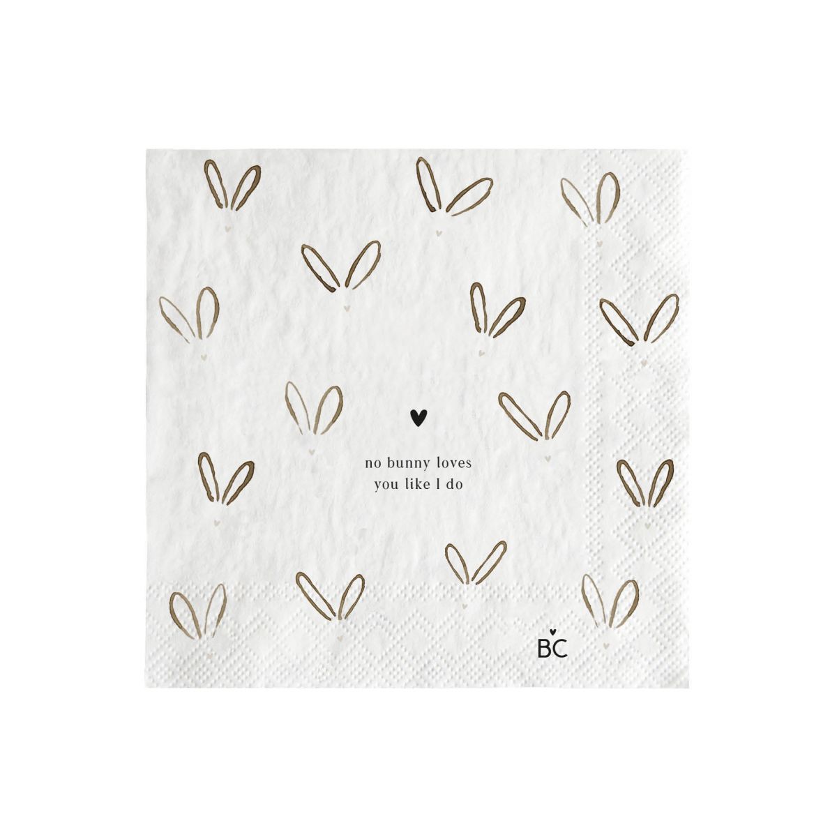 Bastion Collections Napkin white / Papierserviette -bunny-