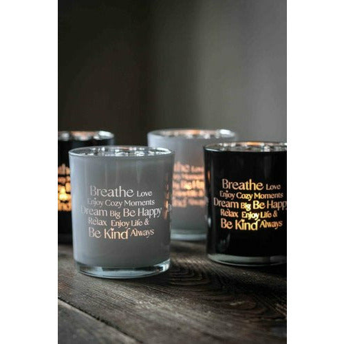 Majas Cottage Kerzenhalter - Breathe - schwarz