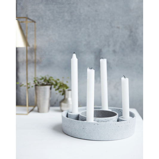 House Doctor Kerzenständer, the ring, grau