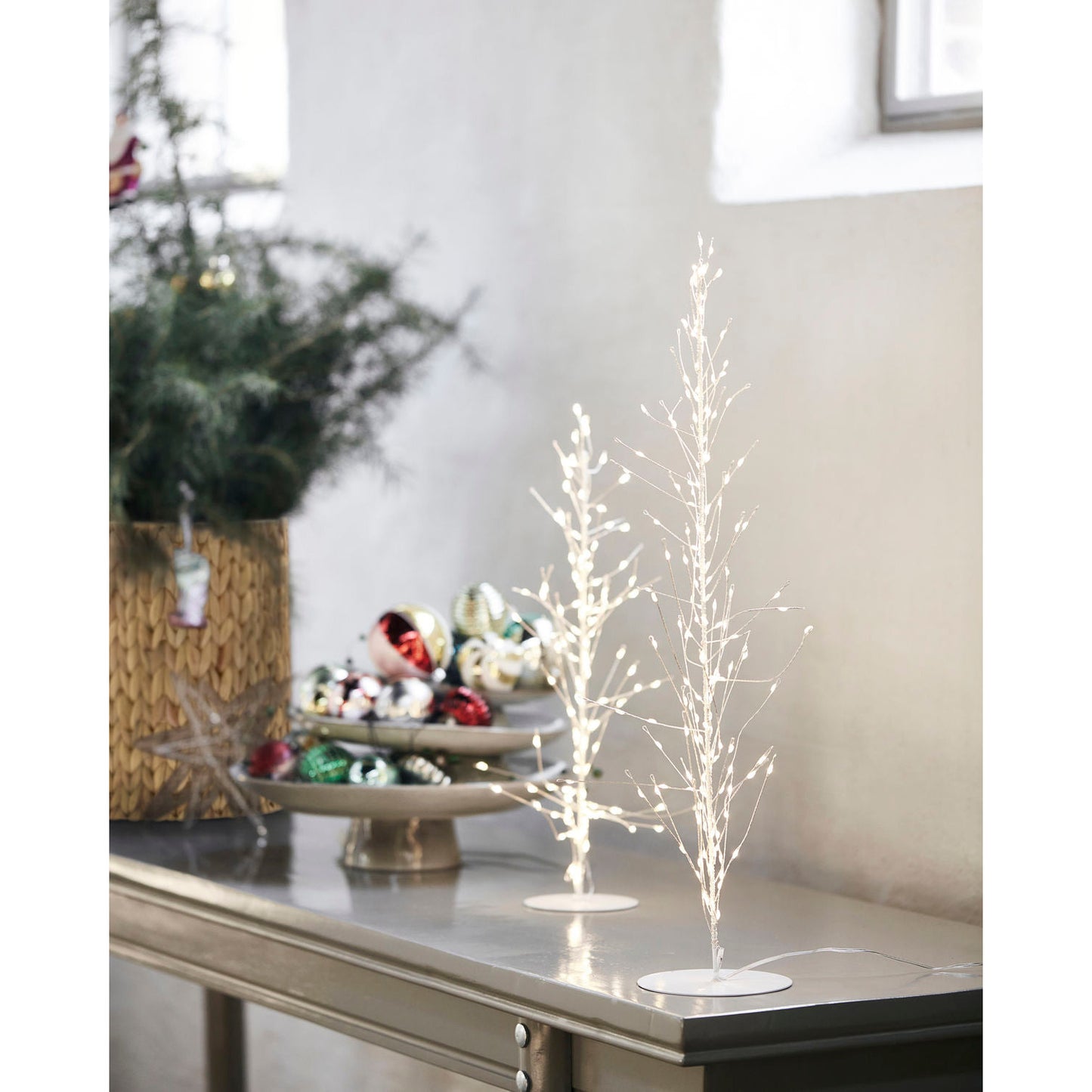 House Doctor Wire Christmas Tree, Weihnachtsbaum glow, lage -white-