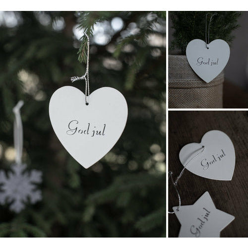 STOREFACTORY - Metallanhänger Herz, GOD JUL