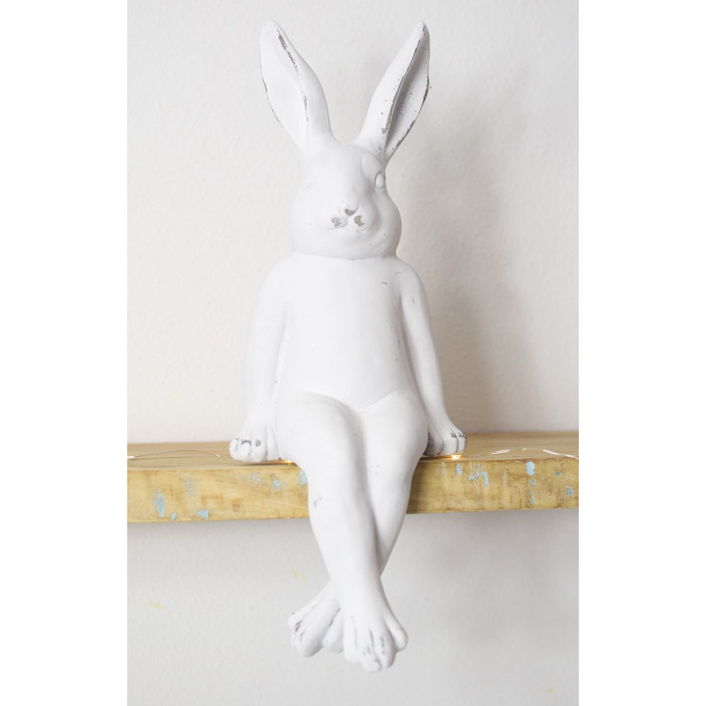 Hase - weiß - Kantenhocker