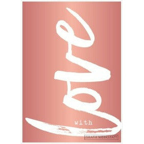 Grafikwerkstatt Klappkarte "with love" - Villa Wohnzauber