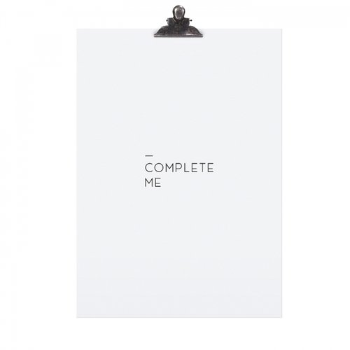 Tafelgut Poster - Complete Me -