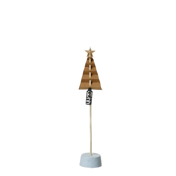 Lübech Living Christmas paper triangle tree / Tannenbaum natur