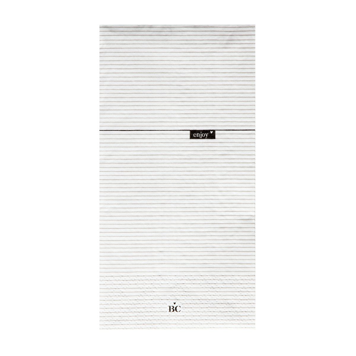Bastion Collections Napkin / Papierserviette - white stripes -