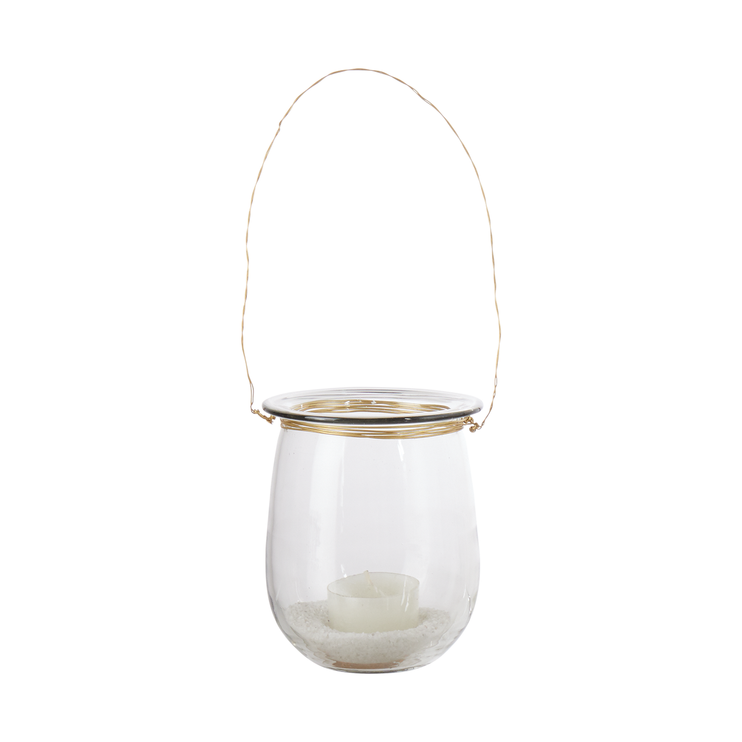 Affari NADJA Teelichthalter hängend klar/messingfarben - Ø10xH11 cm