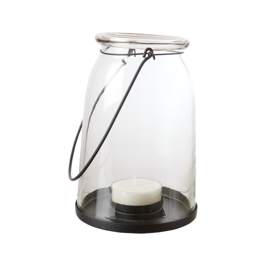 Affari HELEN Hängende Laterne -klar/schwarz- Ø14xH20 cm