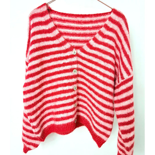 Strickjacke "StrawberryFrost" -rosa