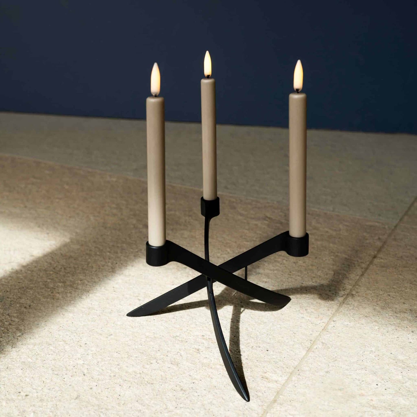 Piffany Copenhagen uyuni / LED Taper Candle / Stabkerze - sandstone - 2 er Set