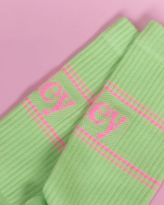 le ooley Socke- Pastel neon Butterfly