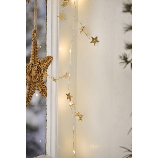 Ib Laursen Lichterkette mit goldenen Sternen