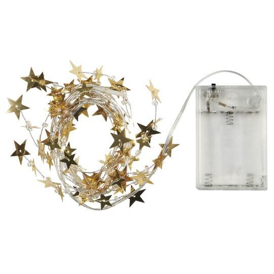 Ib Laursen Lichterkette mit goldenen Sternen