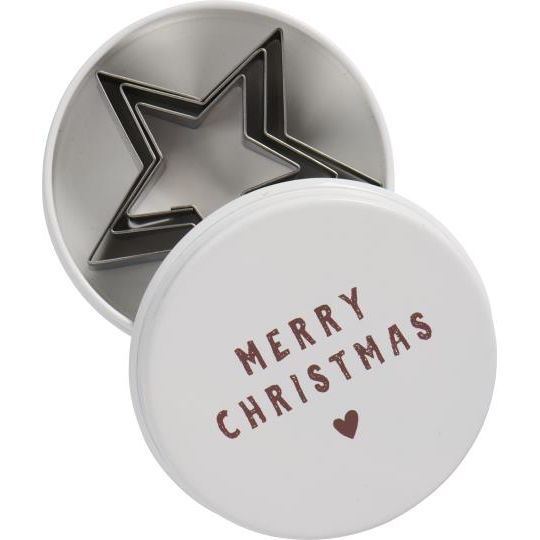 Ib Laursen Dose Stern-Keksausstechern - Merry Christmas