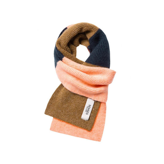 Senses. the Label Strickschal A:LM - blue navy/ light cognac