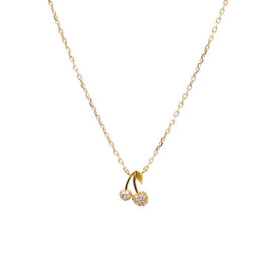 Glam & Glory Cherry Kette -gold-