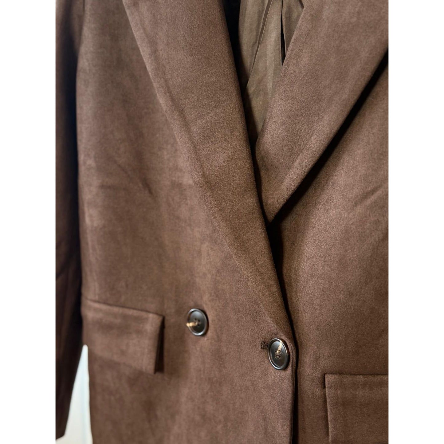 Wildlederblazer "Elodie" - schokobraun