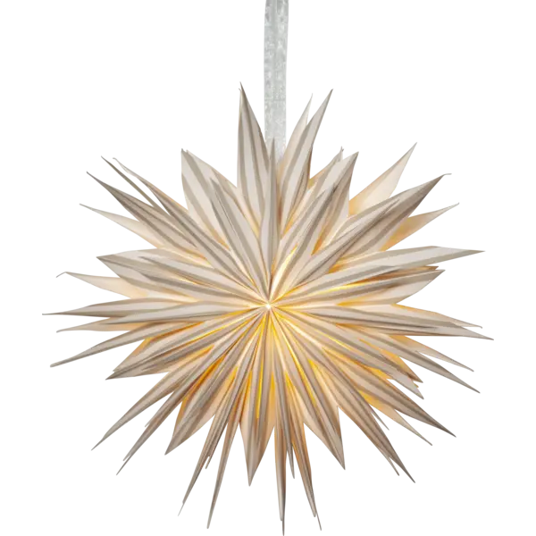 Papierstern "Print" - weiß