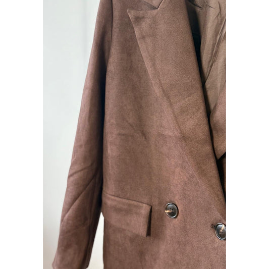 Wildlederblazer "Elodie" - schokobraun