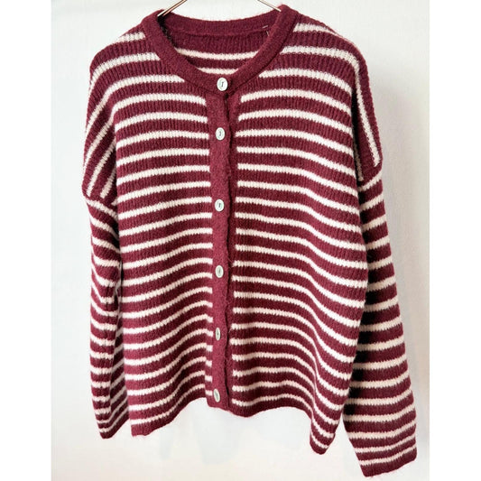 Strickjacke "BerryCream" -bordeaux