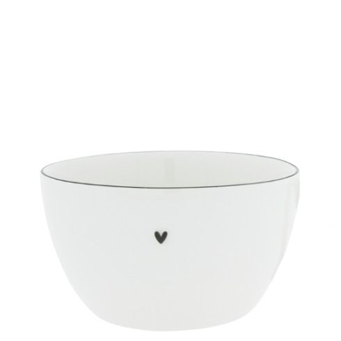 Bastion Collections Bowl Medium white/edge black - Schale -heart-