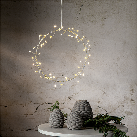 LED-Kranz "Poppy" - silber