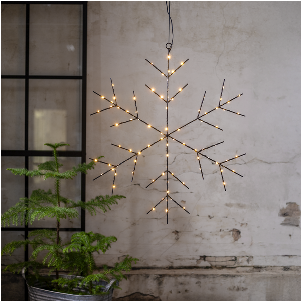 LED- Schneeflocke "Niva" - schwarz