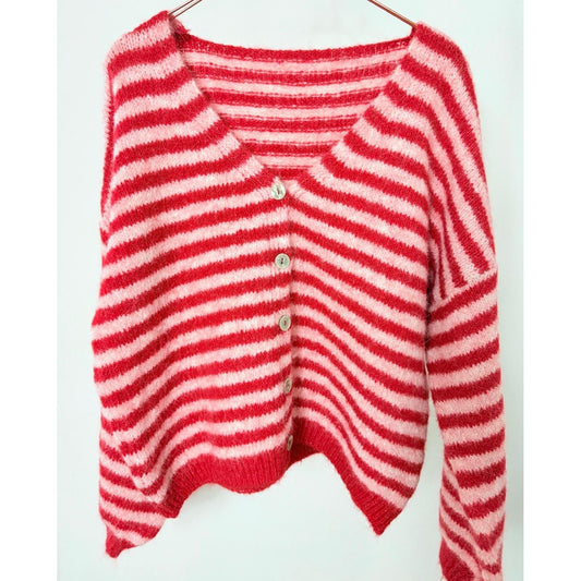 Strickjacke "StrawberryFrost" -rosa