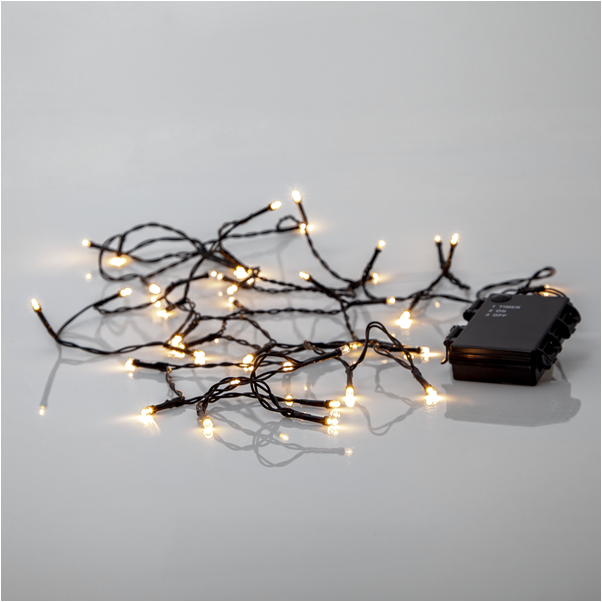 LED- Lichterkette - schwarz