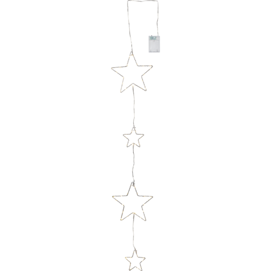 Lichterkette "Dew Drop Stars" - silber