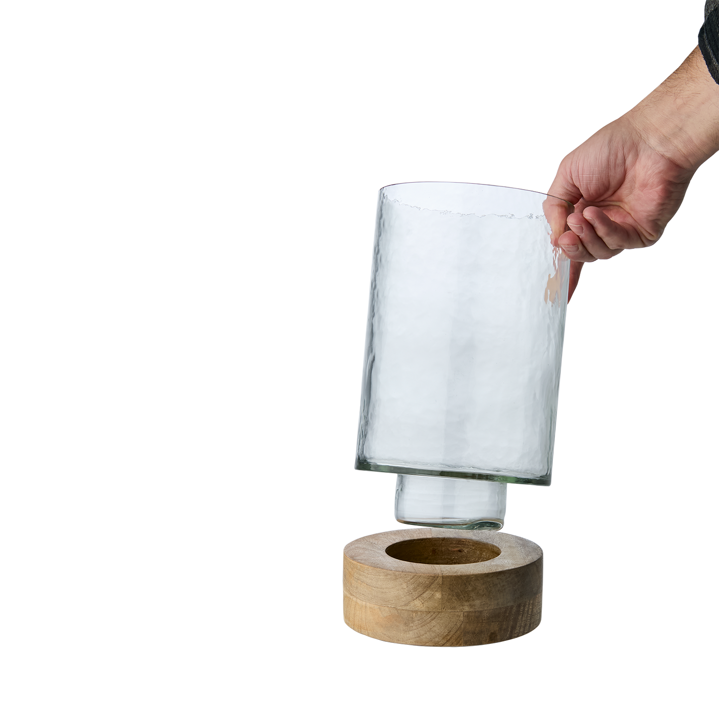 Affari DISA Laterne -klar/braun- Ø15xH27 cm