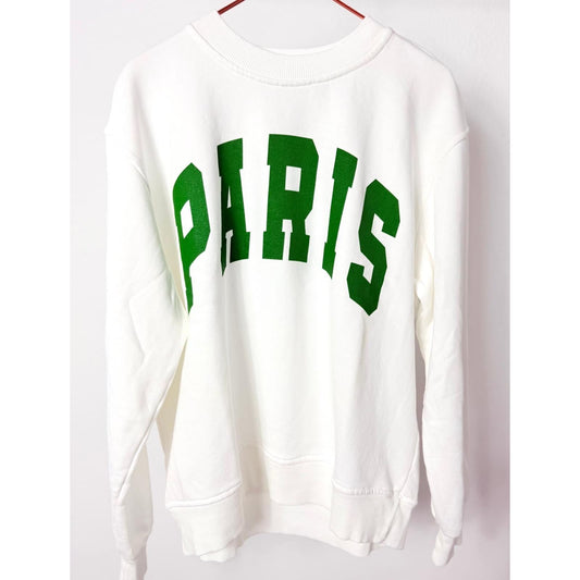 Sweater "Paris Whisper"- weiß/ grün
