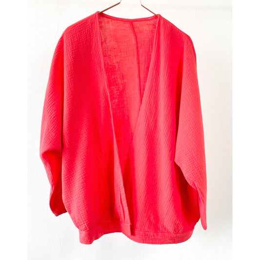 Musselin - Cardigan -rot-