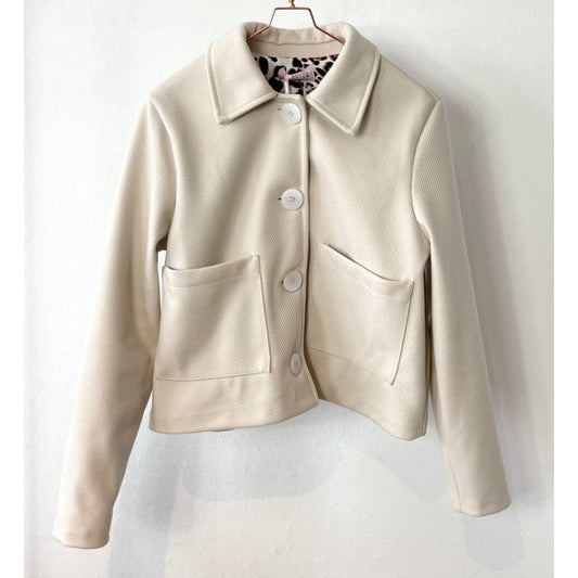 Kurze Jacke -beige-