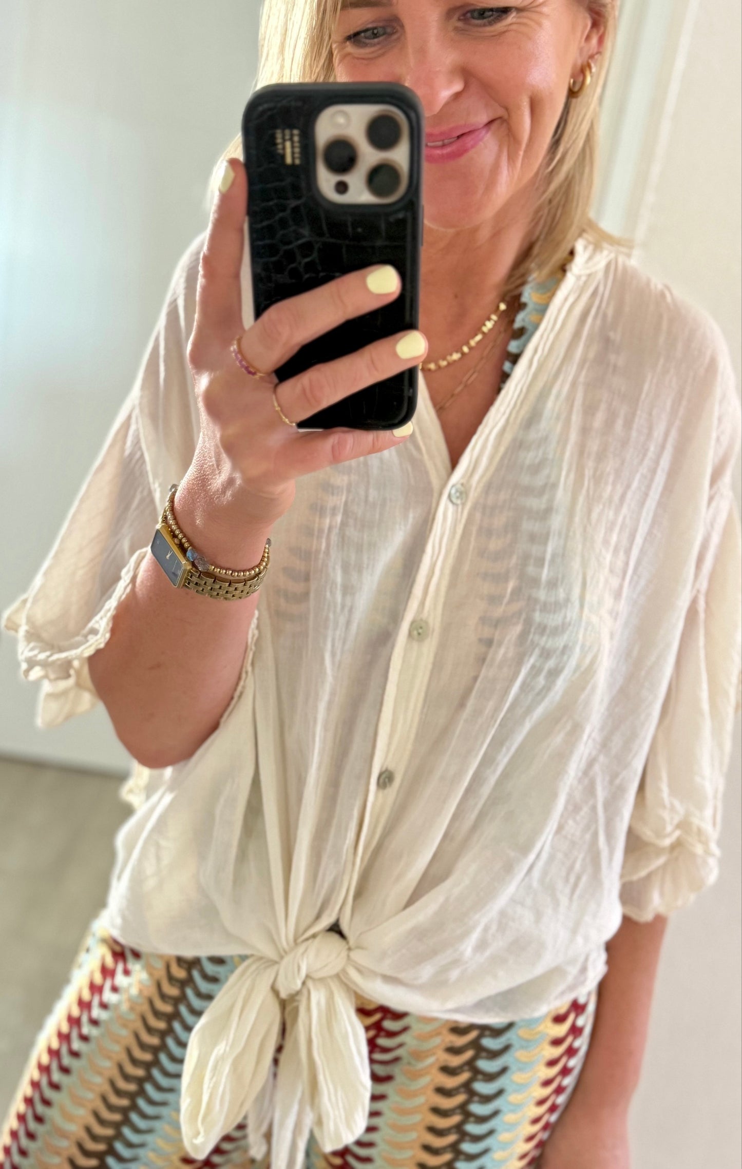 Bluse - beige
