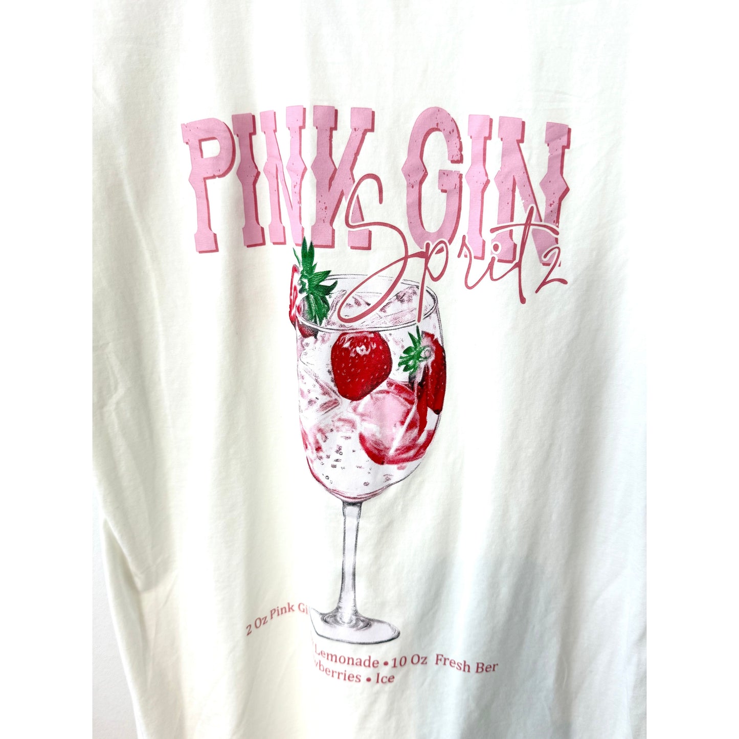 Pink Gin T-Shirt -weiß-