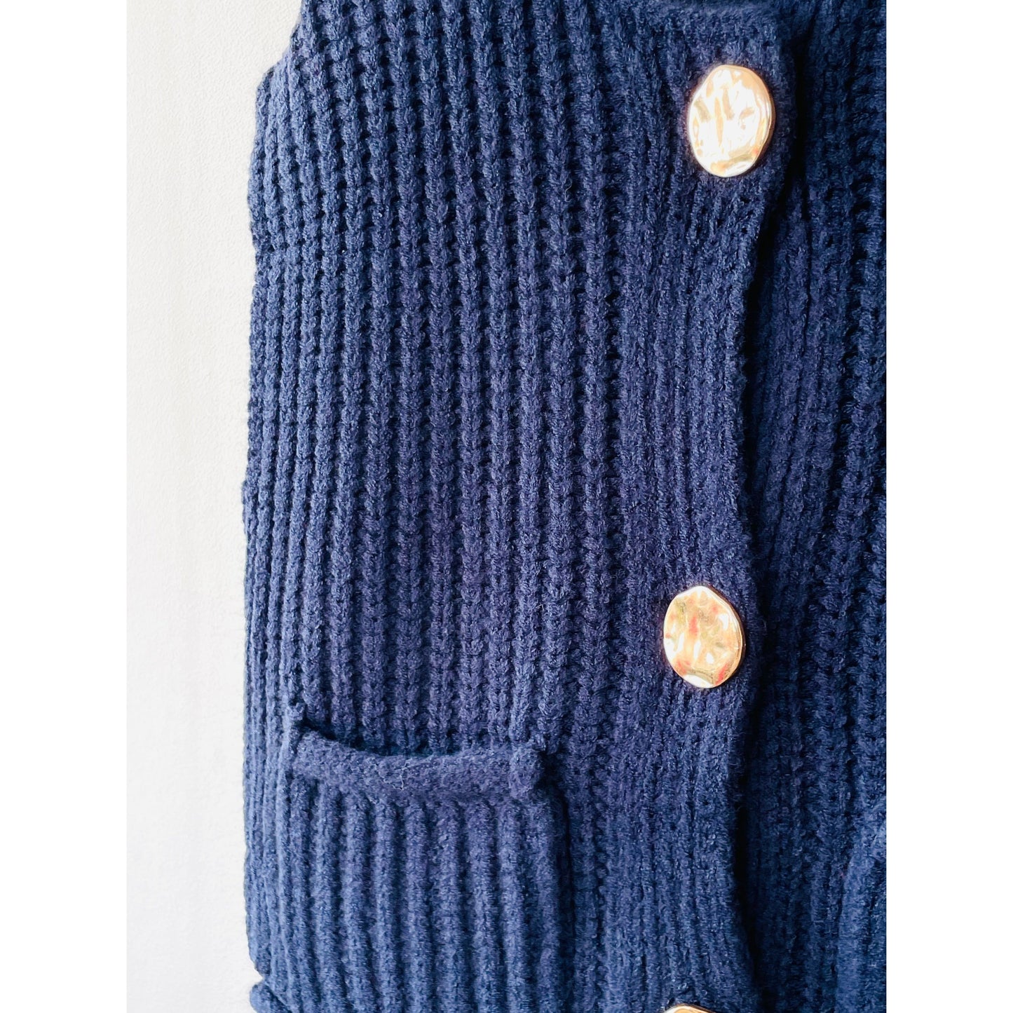 Strickweste Grobstrick -navy-