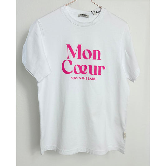 Senses the label T-Shirt "Mon Coeur" -optic white