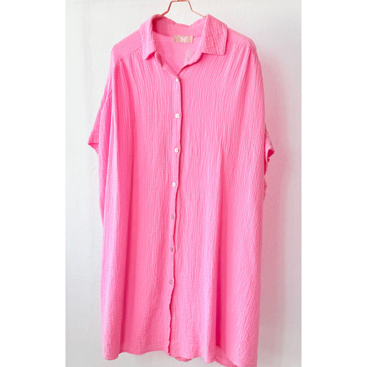 Musselinbluse -pink
