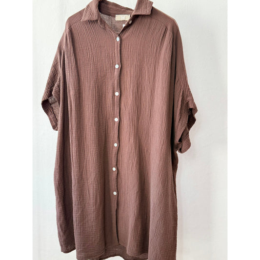 Musselinbluse -braun