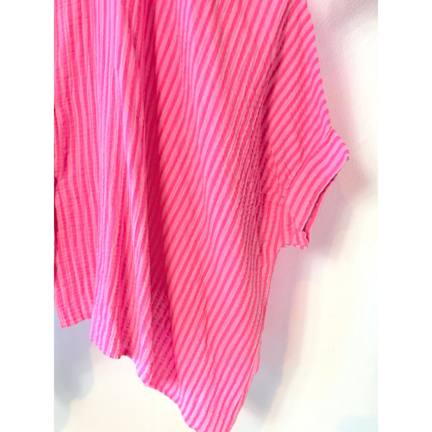 Musselinbluse -neonpink