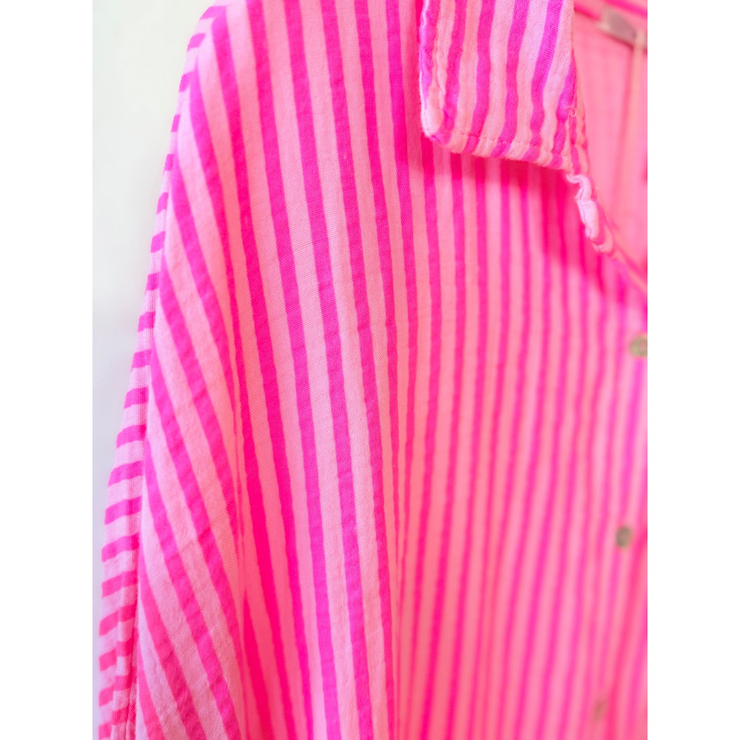 Musselinbluse -neonpink