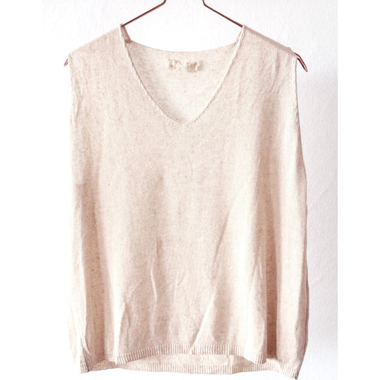 Strickoberteil -beige
