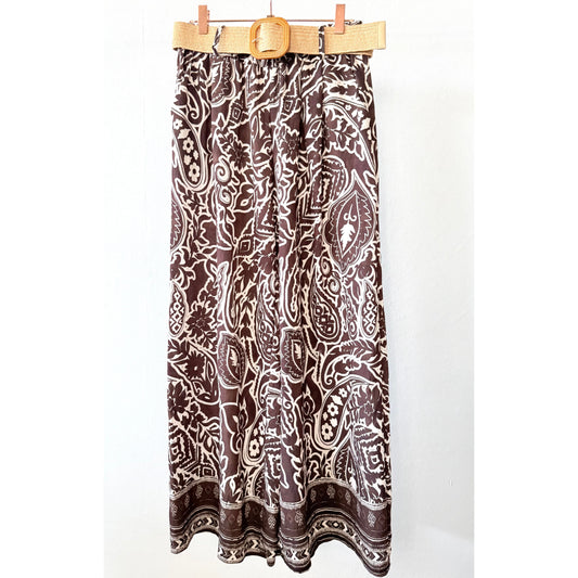 Wide Leg Hose -braun-