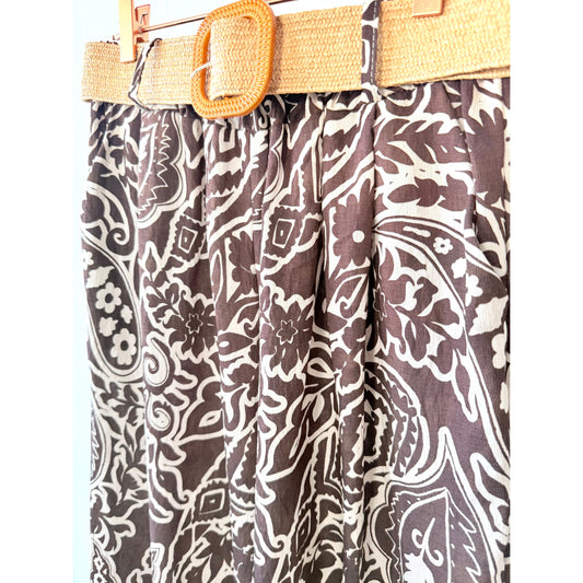 Wide Leg Hose -braun-